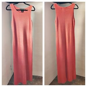 Double D Ranch Linen Blend Peach Sleeveless Maxi Dress